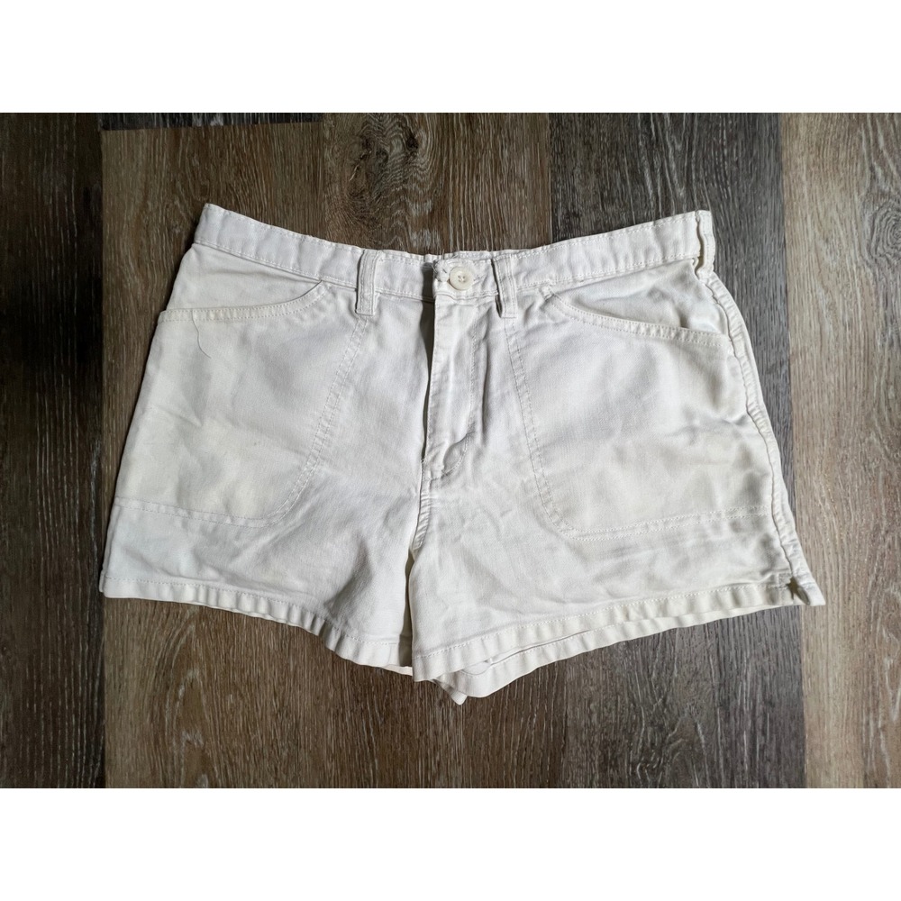 Old Navy Cargo Utility Shorts Womens 14"‎ Cream Off White Cotton Patch Pocket